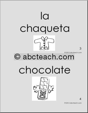 Spanish: Booklet Ch Words