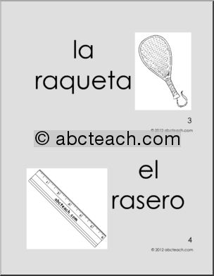 Spanish: Booklet R Words