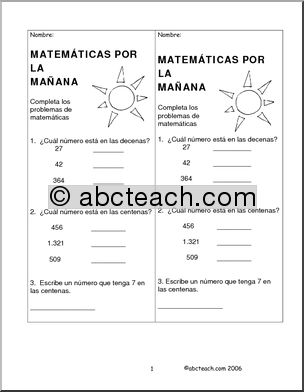 MatemÃ¡ticas – Sistema de valores 1. Spanish