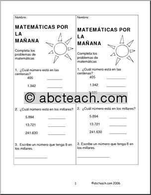 MatemÃ¡ticas – Sistema de valores 3. Spanish