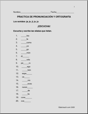Spanish: Pronunciation & Spelling- “ja,je,ji,jo.ju”