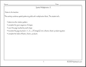 Spatial Multiplication 3 Worksheet