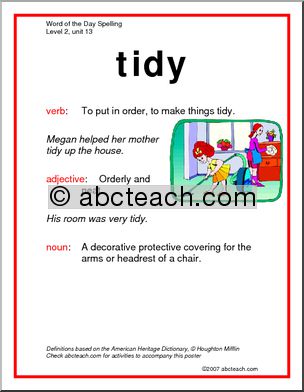 Spelling Level 2, unit 13 – word posters (elementary)