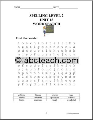 Spelling Level 2, unit 18 (elementary)
