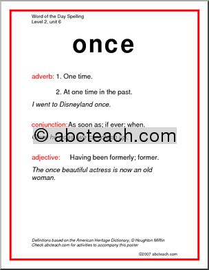 Spelling Level 2, unit 6 – word posters