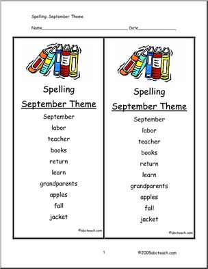 Spelling: September (primary)