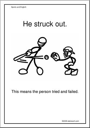 Poster: Baseball Idiom: Ã¬knock it out of the parkÃ® (ESL)