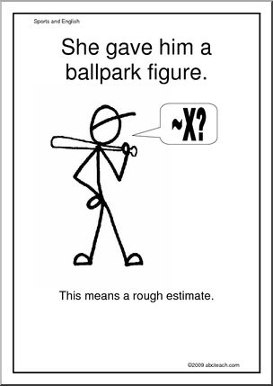 Poster: Baseball Idiom: Ã¬knock it out of the parkÃ® (ESL)