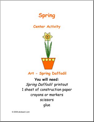 Learning Center: Spring – Daffodil Art