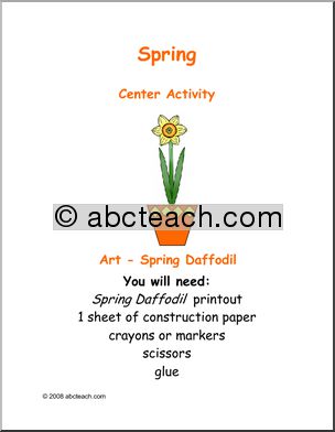Learning Center: Spring – Daffodil Art
