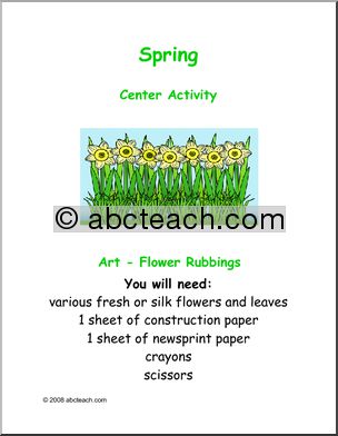 Learning Center: Spring – Flower Rubbings