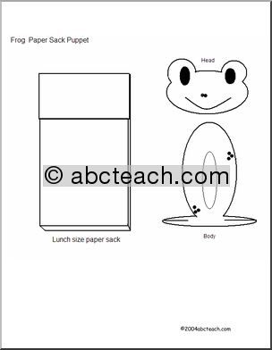 Craft: Lunch Sack Frog Puppet