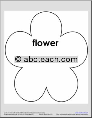 Word Wall: Spring/Flower Vocabulary