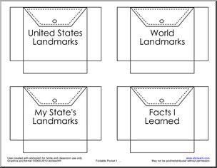 Lapbook: Foldable Pocket: Landmarks