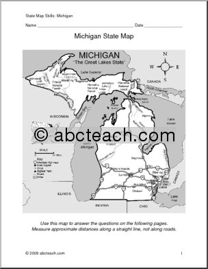 Map Skills: Michigan (with map)