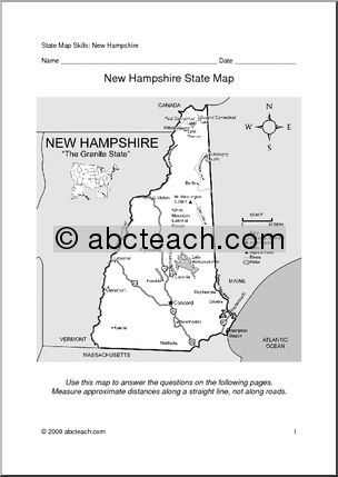 Map Skills: New Hampshire (with map)