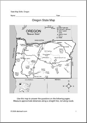 Map Skills: Oregon (with map)