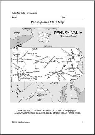 Map Skills: Pennsylvania (with map)