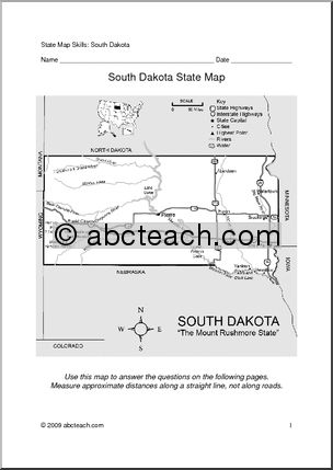 Map Skills: South Dakota (with map)