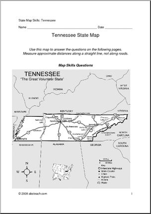 Map Skills: Tennessee (with map)