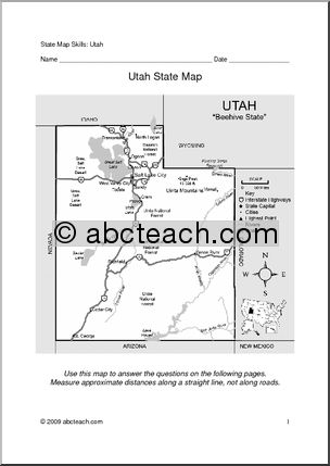Map Skills: Utah (with map)