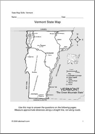 Map Skills: Vermont (with map)