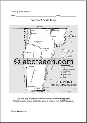 Map Skills: Vermont (with map)