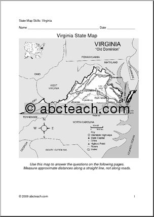 Map Skills: Virginia (with map)