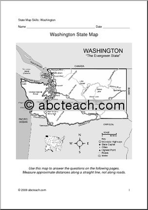 Map Skills: Washington (with map)