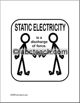 Poster: Physics – Static Electricity (b/w)