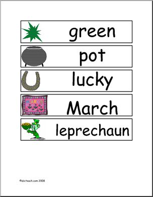 Learning Center: St. PatrickÃ­s Day – Word Wall