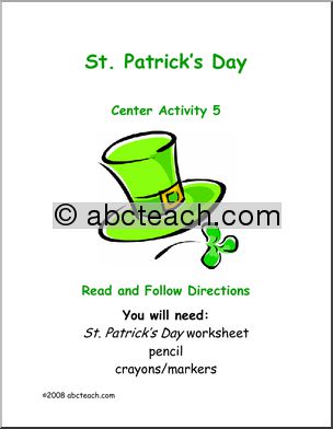 St. Patrickâ€™s Day – Coloring Learning Center