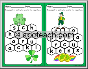 St. Patrick’s Day Spelling Paths
