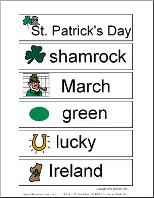 Word Wall: St. Patrick’s Day (pictures)