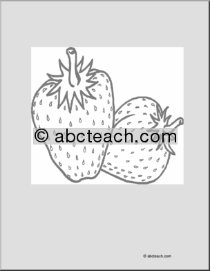 Coloring Page: Strawberries