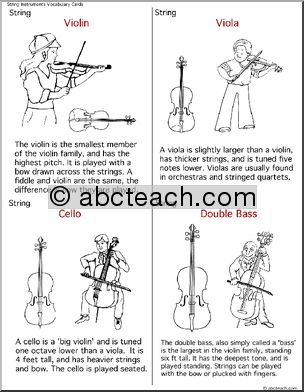 Vocabulary Cards: Strings (3)