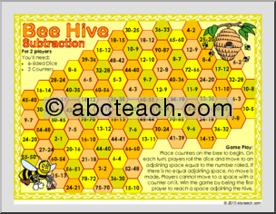 Math Game: Bee Hive – Subtraction