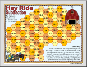 Math Game: Hay Ride Subtraction Game