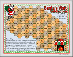 Santa’s Visit – Subtraction Clip Art