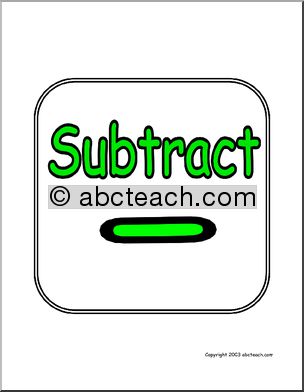 Sign: Subtract
