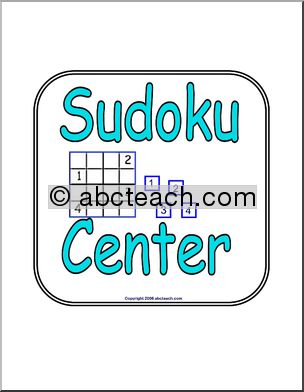 Center Sign:  Sudoku