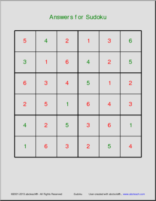 Sudoku 6x6 - Medium 