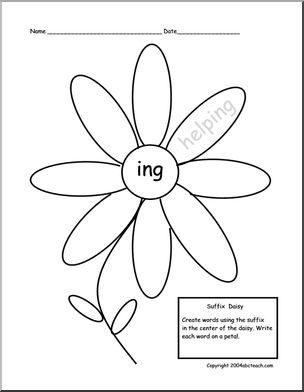 Suffix Daisy: ING ending