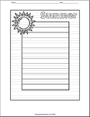 Writing Paper: Summer (Elementary)