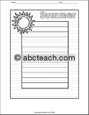 Writing Paper: Summer (Elementary)
