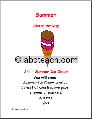 Learning Center: Summer – Ice Cream