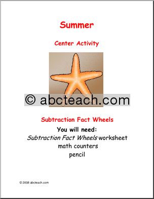 Learning Center: Summer – Subtraction