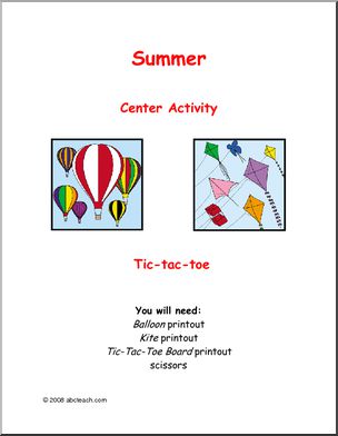 Learning Center: Summer – Tic Tac Toe