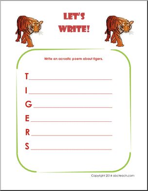Summer Fun Packet: Tigers – Abcteach