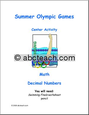 Learning Center: Summer Olympics – Decimal Swimming